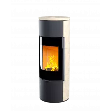 ASTOV R1.0 L K (Крема Беж), стальная печь-камин, 5 кВт