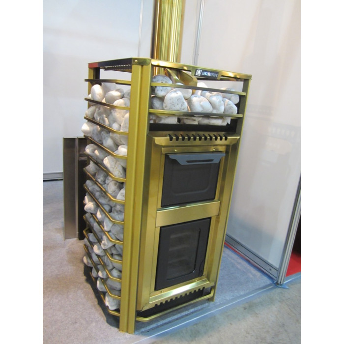 ЕРМАК Люкс 30 GOLD, сетка, стальная нержавеющая банная печь
