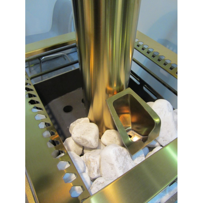 ЕРМАК Люкс 30 GOLD, сетка, стальная нержавеющая банная печь