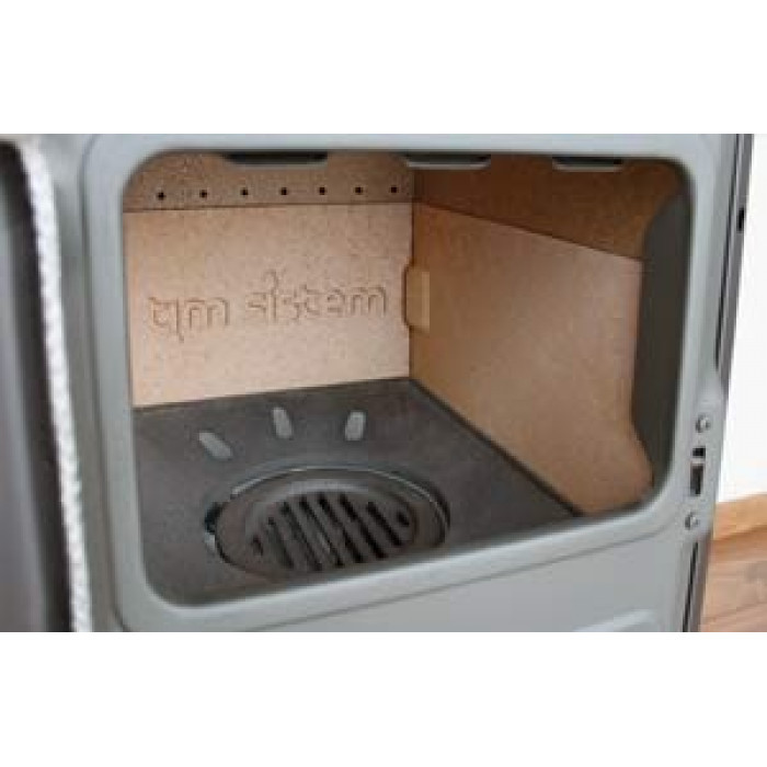 TIM SISTEM MAGIC STOVE, серая, стальная отопительная печь, 8 кВт