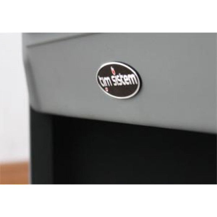 TIM SISTEM MAGIC STOVE, серая, стальная отопительная печь, 8 кВт