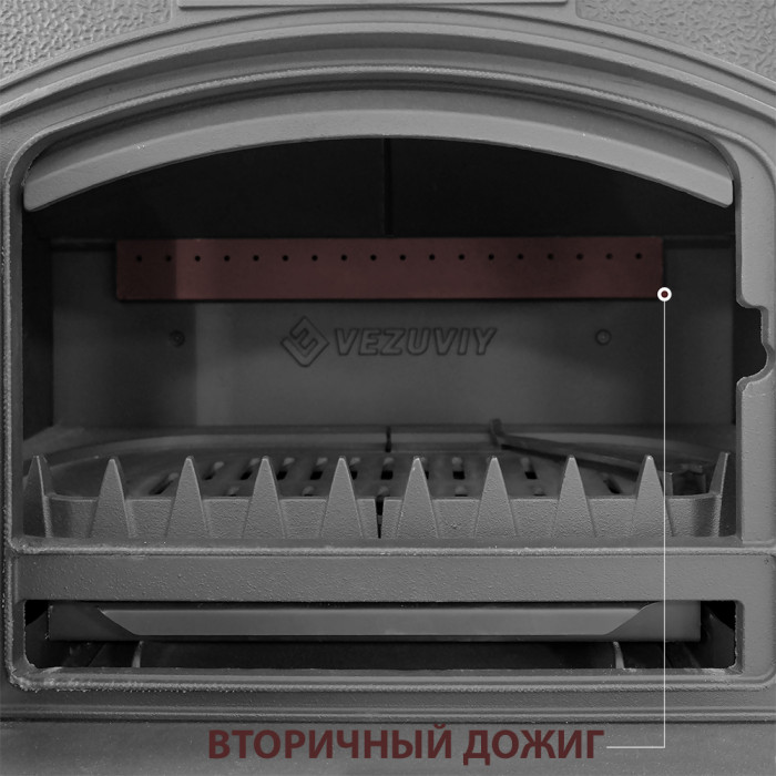 ВЕЗУВИЙ KZ-14 "Антрацит" чугунная печь-камин, 14 кВт